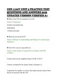 CON 1100V UNIT 5 PRACTICE TEST&NewLine;QUESTIONS AND ANSWERS 2026&NewLine;UPDATED VERSION VERIFIED A&plus;