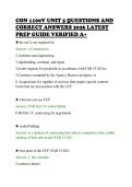 CON 1100V UNIT 5 QUESTIONS AND&NewLine;CORRECT ANSWERS 2026 LATEST&NewLine;PREP GUIDE VERIFIED A&plus;