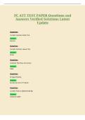 FC TEST PAPER Questions and&NewLine;Answers Verified Solutions Latest&NewLine;Update