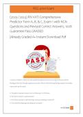 &lpar;2023 &sol; 2024&rpar; RN VATI Comprehensive &NewLine;Predictor Form A&comma; B&comma; & C&comma; Exam 1 with NGN &NewLine;Questions and Revised Correct Answers&comma; 100&percnt; &NewLine;Guarantee Pass GRADED &NewLine;&vert;Already Graded A&plus; Instant Download Pdf 