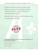 Evolve Hesi Pharm Actual Complete Exam Version 1&comma;2&comma;3 And 4 2025 Test Bank with 350 QUESTIONS WITH CORRECT DETAILED ANSWERS & RATIONALES Questions and Revised Correct Answers&comma; 100&percnt; Guarantee Pass GRADED