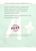 Evolve Hesi Pharm Actual Complete Exam  &NewLine;Version 3 And 4 2025 Test Bank with 350 &NewLine;QUESTIONS WITH CORRECT DETAILED &NewLine;ANSWERS & RATIONALES &NewLine;Questions and Revised Correct Answers&comma; 100&percnt; &NewLine;Guarantee Pass GRADED
