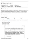 EL 5123 Module 1 Quiz &vert; Questions and Answers &vert; 2026 Update &vert; 100&percnt; Correct - American College of Education&period;