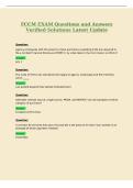 FCCM EXAM Questions and Answers&NewLine;Verified Solutions Latest Update