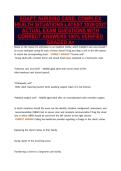 EDAPT&colon; NURSING CARE&colon; COMPLEX&NewLine;HEALTH SITUATIONS LATEST 2026&sol;2027&NewLine;ACTUAL EXAM QUESTIONS WITH&NewLine;CORRECT ANSWERS 100&percnt; VERIFIED&NewLine;GRADED A&plus;