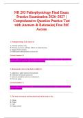 NR 283 Pathophysiology Final Exam &NewLine;Practice Examination 2026&ndash;2027 &vert; &NewLine;Comprehensive Question Practice Test &NewLine;with Answers & Rationales&vert; Free Pdf &NewLine;Access