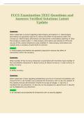 FCCS Examination TEST Questions and&NewLine;Answers Verified Solutions Latest&NewLine;Update
