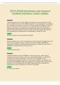 FCCS EXAM Questions and Answers&NewLine;Verified Solutions Latest Update