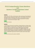 FCCS Comprehensive Exam Questions&NewLine;and&NewLine;Answers Verified Solutions Latest&NewLine;Update