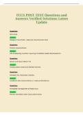 FCCS POST TEST Questions and&NewLine;Answers Verified Solutions Latest&NewLine;Update