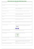 Adult Critical Care Specialty &lpar;ACCS&rpar; Study Guide 2026&ndash;2027 &vert; Practice Questions & Verified Answers &vert; NBRC Respiratory Therapy Exam Prep