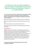 NSG 526 Exam 1&sol;NSG 526&colon; Clinical Modalities in Advanced Psychiatric Mental Health Nursing Practice &vert; Question with Answers and Rationale &vert; Graded A&plus; &vert; New Update 2026&sol;2027