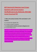 BCIT Electrical DC Machines Level 3 Exam &NewLine;Questions with Correct Answers &NewLine;&lpar;VerifiedAnswers&rpar; plus Rationales 2026 Q&A &NewLine;Instant Download PDF