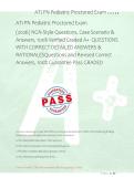 ATI PN Pediatric Proctored Exam  &NewLine;&lpar;2026&rpar; NGN-Style Questions&comma; Case Scenario & &NewLine;Answers&comma; 100&percnt; Verified Graded A&plus;  QUESTIONS &NewLine;WITH CORRECT DETAILED ANSWERS & &NewLine;RATIONALESQuestions and Revised Correct &NewLine;Answers&comma; 100&percnt; Guarantee Pass GRADED