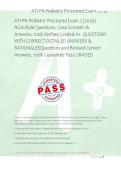 ATI PN Pediatric Proctored Exam 2 &lpar;2026&rpar; &NewLine;NGN-Style Questions&comma; Case Scenario & &NewLine;Answers&comma; 100&percnt; Verified Graded A&plus;  QUESTIONS &NewLine;WITH CORRECT DETAILED ANSWERS & &NewLine;RATIONALESQuestions and Revised Correct &NewLine;Answers&comma; 100&percnt; Guarantee Pass GRADED 