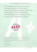 ATI PN Pediatric Proctored Exam 4 &lpar;2026&rpar; &NewLine;NGN-Style Questions&comma; Case Scenario & &NewLine;Answers&comma; 100&percnt; Verified Graded A&plus;  QUESTIONS &NewLine;WITH CORRECT DETAILED ANSWERS & &NewLine;RATIONALESQuestions and Revised Correct &NewLine;Answers&comma; 100&percnt; Guarantee Pass GRADED 