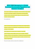 WGU D080 Managing in a Global Business Environment Questions and Answers Graded A&plus;