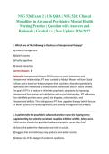 NSG 526 Exam 2 &vert; 136 Q&A &vert; NSG 526&colon; Clinical Modalities in Advanced Psychiatric Mental Health Nursing Practice &vert; Question with Answers and Rationale &vert; Graded A&plus; &vert; New Update 2026&sol;2027