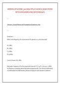 ARDMS SPI EXAM&colon; 300 MULTIPLE CHOICE QUESTIONS &NewLine;WITH ANSWERS AND RATIONALES