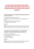 BPI HOME ENERGY PROFESSIONAL &lpar;HEP&rpar; ENERGY &NewLine;AUDITOR EXAMINATION COMPLETE QUESTIONS AND &NewLine;DETAILED SOLUTIONS LATEST UPDATE THIS YEAR JUST &NewLine;RELEASED