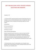 EMT TRAUMA EXAM LATEST UPDATED VERSION &NewLine;QUESTIONS AND ANSWERS