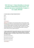 NSG 526 Exam 3 &vert; Clinical Modalities in Advanced Psychiatric Mental Health Nursing Practice &vert; 147 Question with Answers and Rationale &vert; Graded A&plus; &vert; New Update 2026&sol;2027