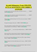 Juvenile Delinquency Exam UPDATED &NewLine;ACTUAL QUESTIONS AND CORRECT &NewLine;ANSWERS