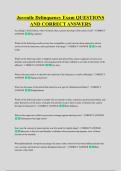 Juvenile Delinquency Exam QUESTIONS &NewLine;AND CORRECT ANSWERS