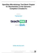 OpenStax Microbiology Test Bank Chapter &NewLine;10&colon; Biochemistry of the Genome &vert; &NewLine;Complete & Graded A&plus;