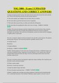 NSG 3800 - Exam 2 UPDATED &NewLine;QUESTIONS AND CORRECT ANSWERS 
