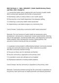 NUR 510 Exam 1 &vert;  Q&A &vert; 2026&sol;2027 &vert; Public Health Nursing Theory and Role &vert; ASU &vert; Graded A&plus;