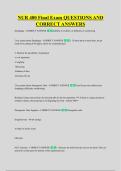 NUR 400 Final Exam QUESTIONS AND &NewLine;CORRECT ANSWERS