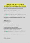 NUR 400 Final Exam UPDATED &NewLine;QUESTIONS AND CORRECT ANSWERS