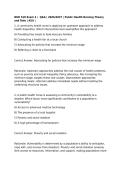 NUR 510 Exam 2 &vert;  Q&A &vert; 2026&sol;2027 &vert; Public Health Nursing Theory and Role &vert; ASU &vert; Graded A&plus;