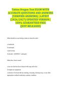 Tattoo Oregon Test EXAM WITH ACCURATE QUESTIONS AND ANSWERS &lpar;VERIFIED ANSWERS&rpar; &vert; LATEST &lpar;2026&sol;2027&rpar; UPDATED VERSION &vert; 100&percnt; GUARANTEED PASS &lbrace;JUST RELEASED&rcub;