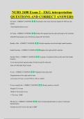 NURS 2400 Exam 2 - EKG interpretation &NewLine;QUESTIONS AND CORRECT ANSWERS