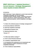 BMGT 4930 Exam 1 Updated Questions &vert; Correct Answers &vert; Strategic Management Latest Update Graded 2026&sol;2027&NewLine;&NewLine;
