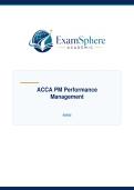 ACCA PM Performance Management &vert; Practice Test Questions & Answers