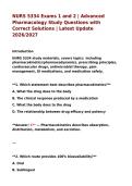 NURS 5334 Exams 1 and 2 &vert; Advanced Pharmacology Study Questions with Correct Solutions &vert; Latest Update 2026&sol;2027&NewLine;