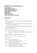 Health Assessment Exam 3 Study Guide &vert; Practice Questions & Answers &vert; Nursing Health Assessment Exam Prep 2026&sol;2027