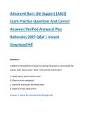 Advanced Cardiac Life Support &lpar;ACLS&rpar; &NewLine;Exam Practice Questions And Correct &NewLine;Answers &lpar;Verified Answers&rpar; Plus &NewLine;Rationales 2027 Q&A &vert; Instant &NewLine;Download Pdf