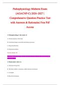 Pathophysiology Midterm Exam &NewLine;&lpar;AGACNP-C&rpar; 2026&ndash;2027 &vert; &NewLine;Comprehensive Question Practice Test &NewLine;with Answers & Rationales&vert; Free Pdf &NewLine;Access