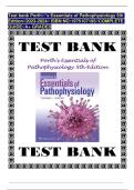 Test bank Porth's Essentials of Pathophysiology 5th &NewLine;Edition&sol;&sol;2023-2024&sol;&sol; ISBN NO&colon;1975107195&sol;&sol;COMPLETE &NewLine;GUIDE&sol;&sol;A&plus; GRADED