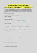 NURS 540 Test Exam UPDATED &NewLine;QUESTIONS AND CORRECT ANSWERS