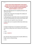 FLORIDA BASIC DRIVER IMPROVEMENT EXAM NEWEST &NewLine;2026&sol;2027 ACTUAL EXAM COMPLETE 100 QUESTIONS AND &NewLine;CORRECT DETAILED ANSWERS &lpar;VERIFIED ANSWERS&rpar; &NewLine;&vert;ALREADY GRADED A&plus;&vert;&vert;JUST OUT&excl;&excl;&excl;