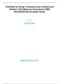 Test Bank for Wong's &NewLine;Nursing Care of Infants &NewLine;and Children 10th Edition &NewLine;by Hockenberry