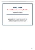 Financial & Managerial Accounting&comma; 9th Edition Test Bank &lpar;Managerial Chapters&rpar;&NewLine;&NewLine;