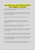 Wgu D659 Exam UPDATED QUESTIONS &NewLine;AND CORRECT ANSWERS