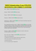 NR283 Pathophysiology Exam UPDATED &NewLine;QUESTIONS AND CORRECT ANSWERS
