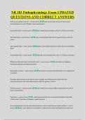 NR 283 Pathophysiology Exam UPDATED &NewLine;QUESTIONS AND CORRECT ANSWERS